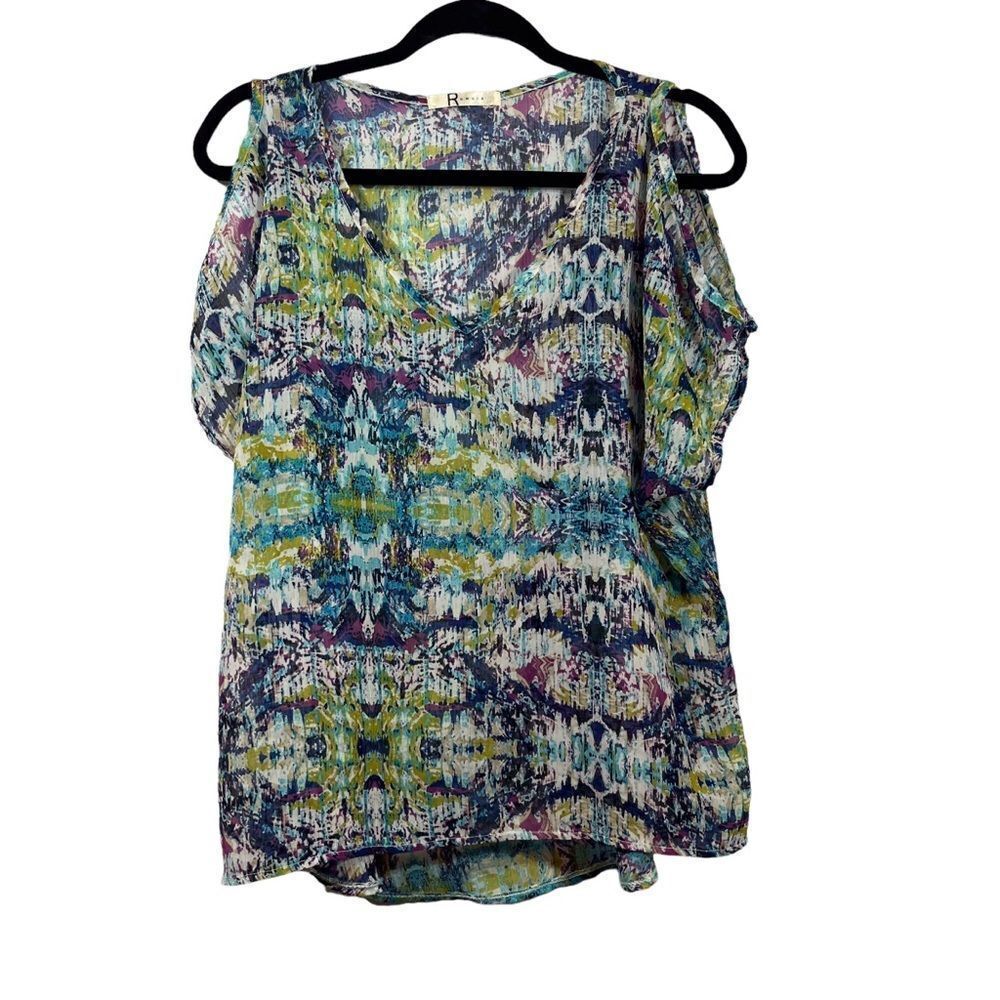 Rumors Semi Sheer Cold Shoulder Top